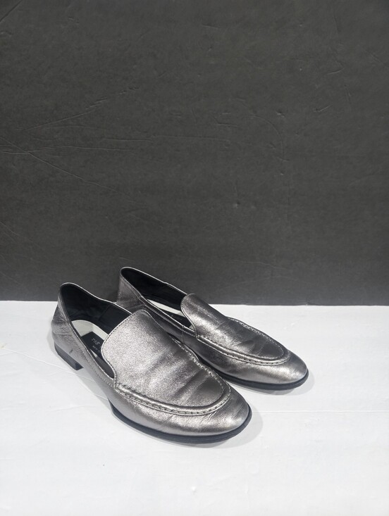 rag & bone Shoes - rag & bone Metallic Silver Slip-On Loafers Sz.37